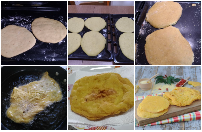 Bolinhos de milho ou pizzatas calabresas