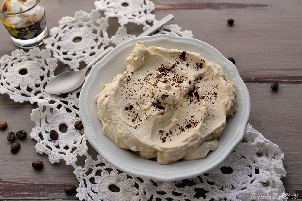Creme deliciosa de café e mascarpone