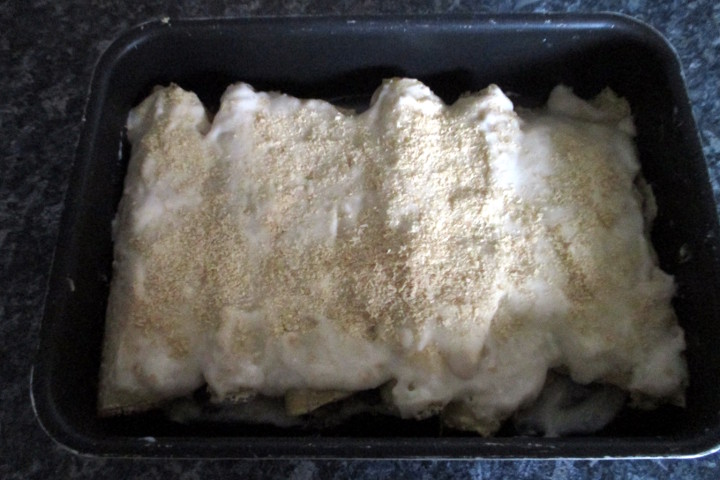 Crespelle de radicchio e cogumelos veganas preparação, Mangia senza Pancia