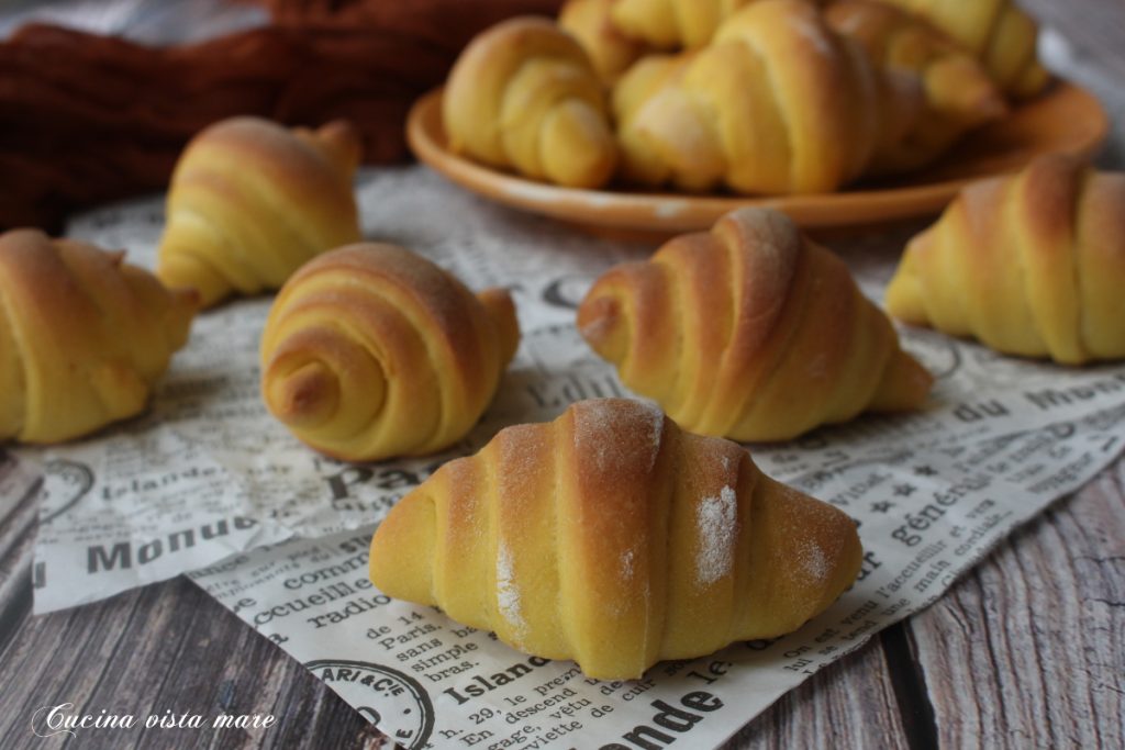 Croissants salgados de abóbora Cozinha vista do mar