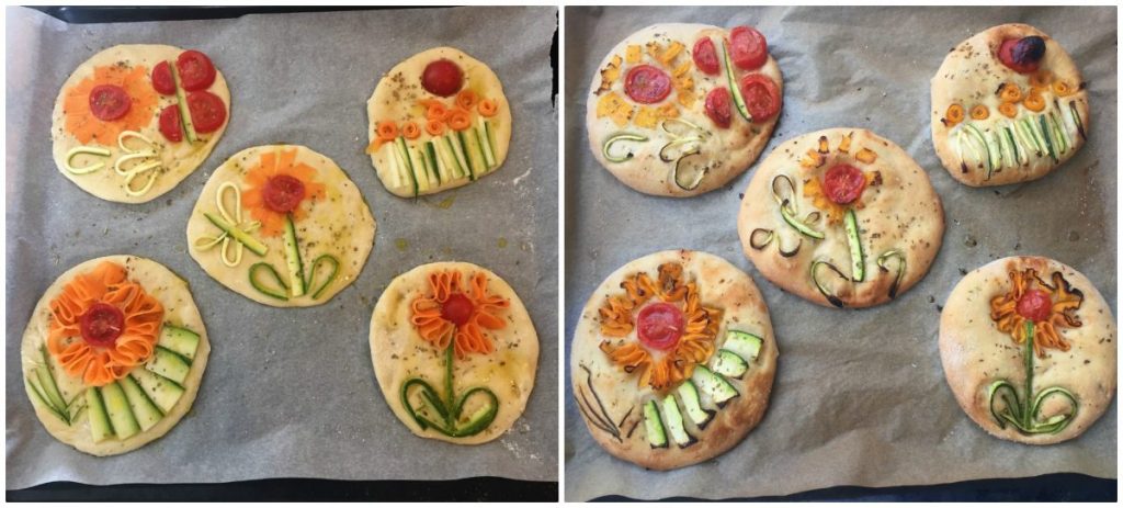 pãezinhos legumes crianças desenhos