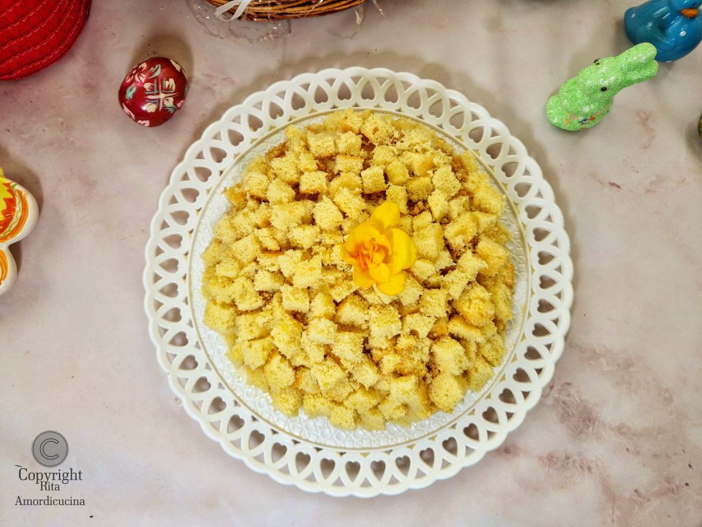 Meu bolo mimosa com creme de limão