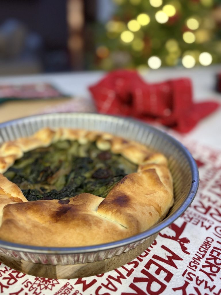 Pizza de escarola sem massa