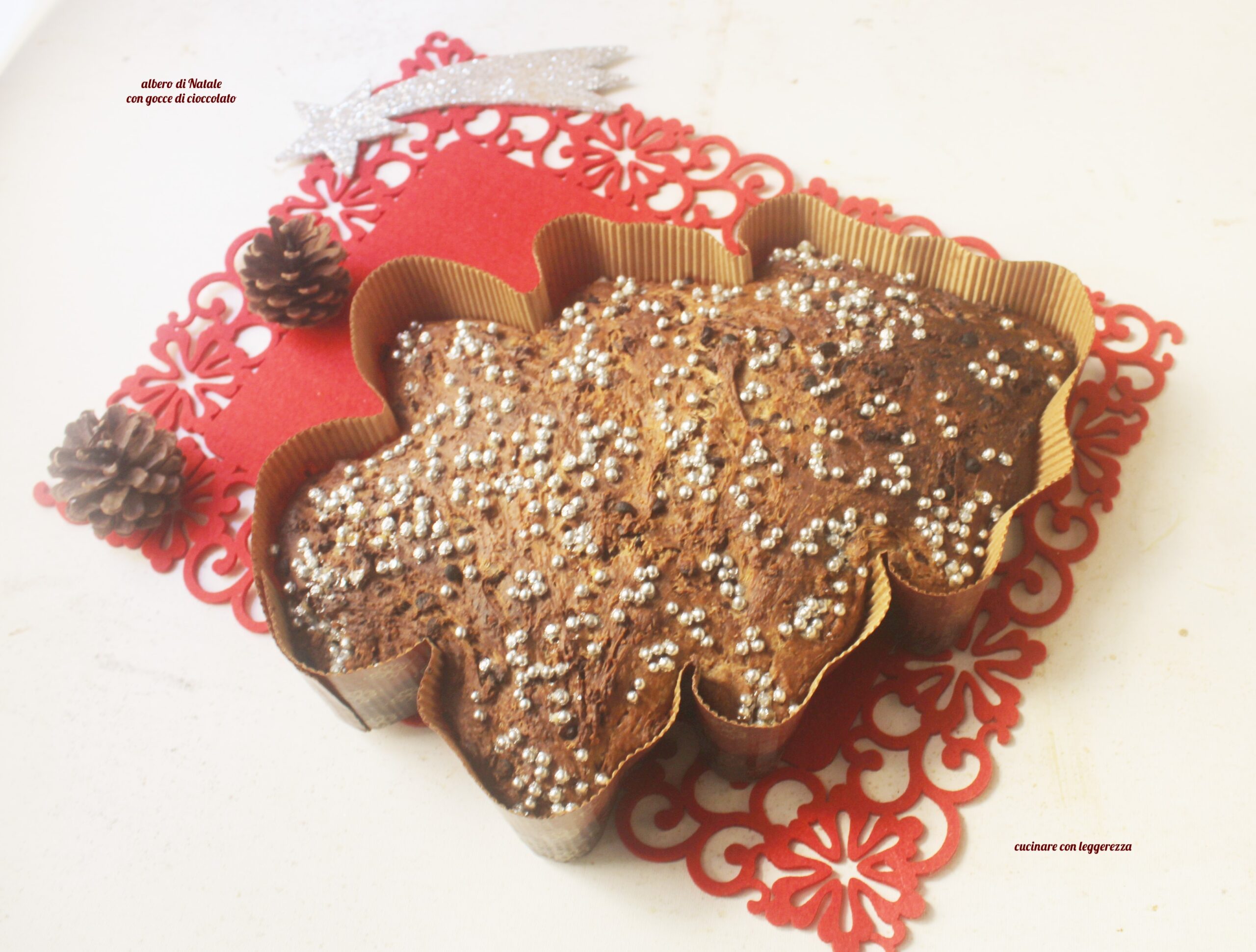 Árvore de Natal com gotas de chocolate – fermento natural