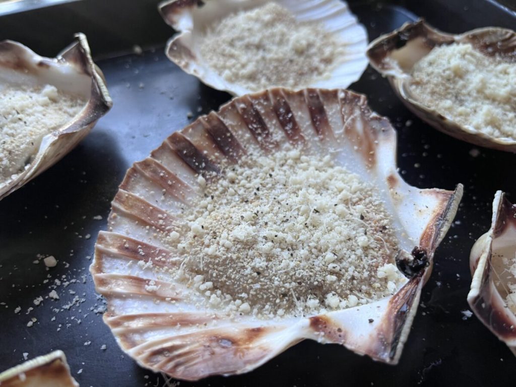 vieiras gratinadas forno