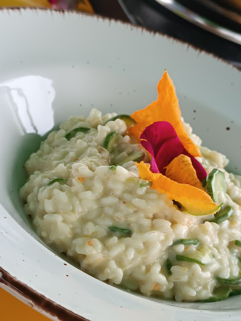 Risoto com abobrinha e Roccaverano Dop