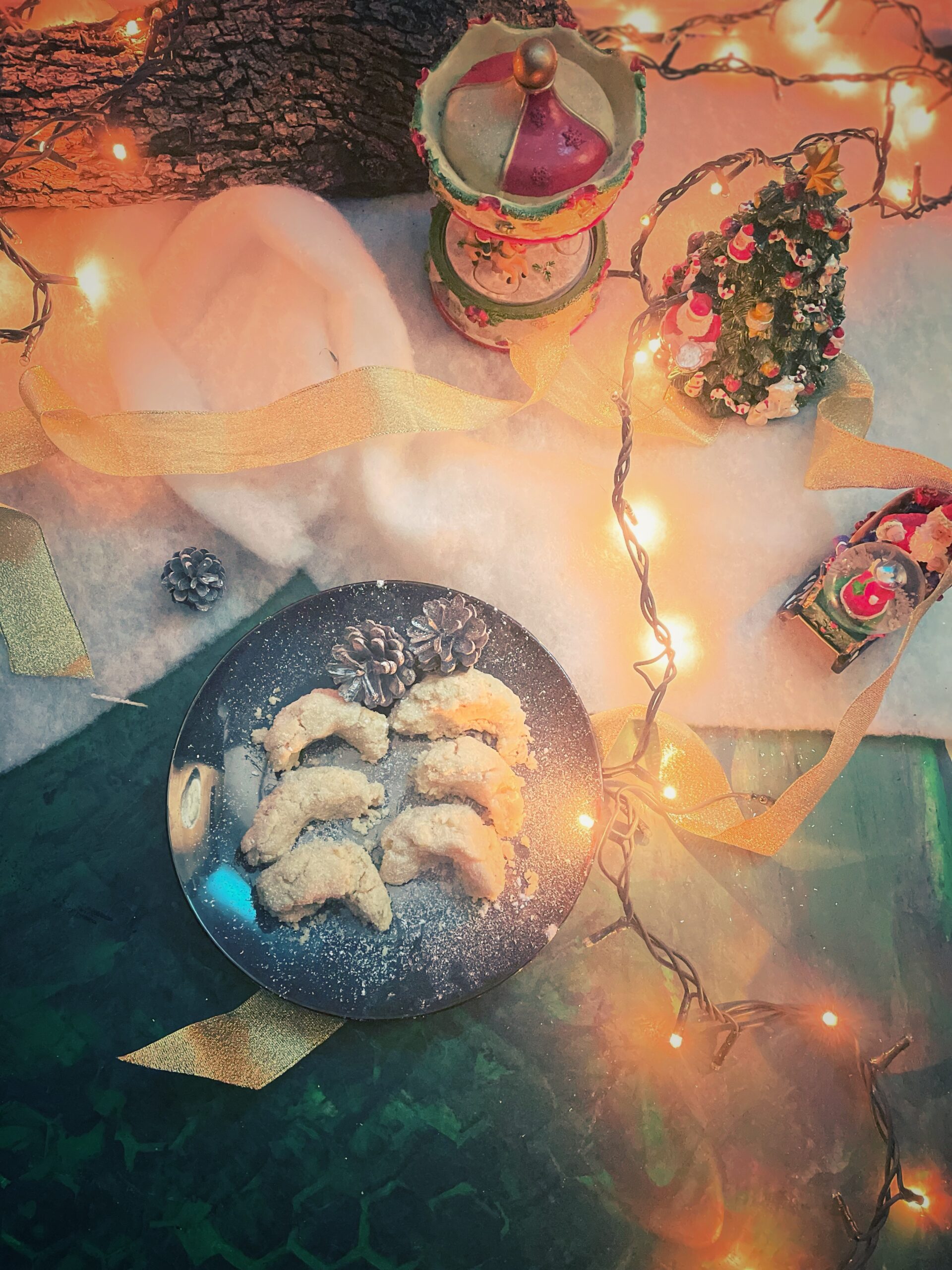 Vanilkové rohlíčky, sem glúten e sem açúcar, com eritritol