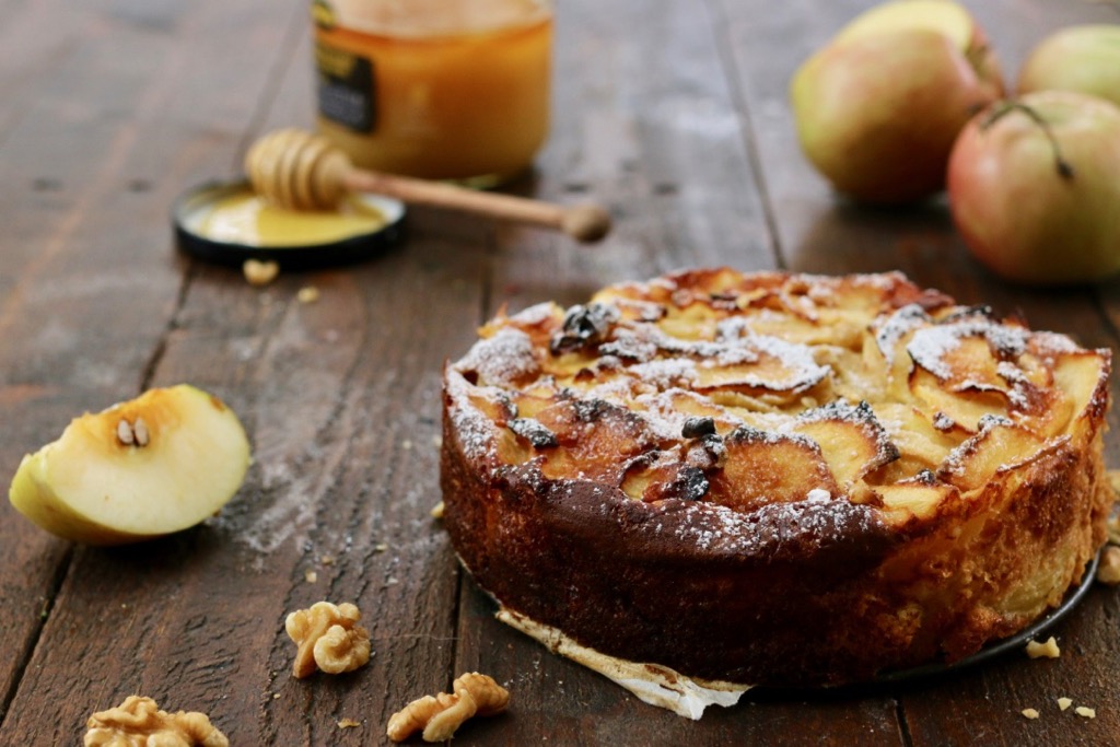 torta invisível de maçã