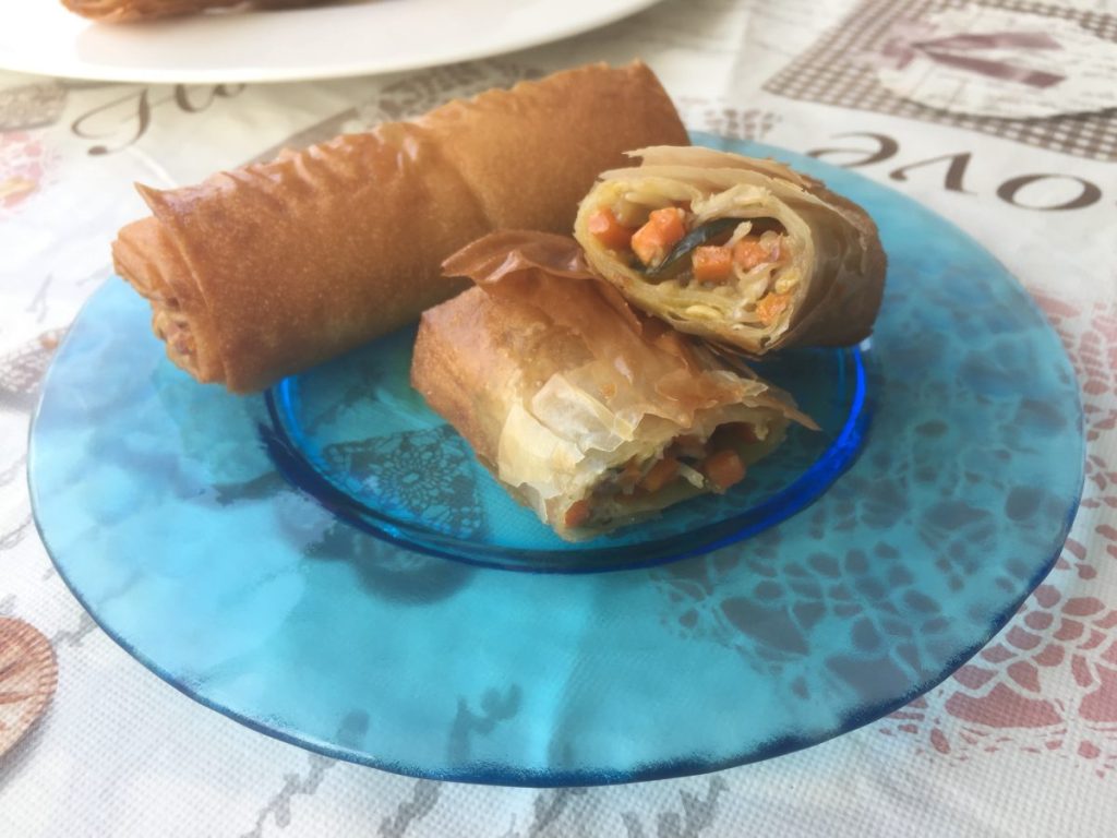 rolinhos fillo vegetais