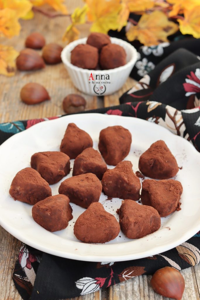 docinhos com as castanhas tipo trufas