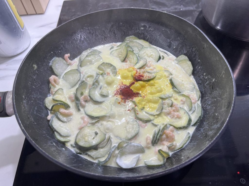 linguine gamberetti zucchine zafferano