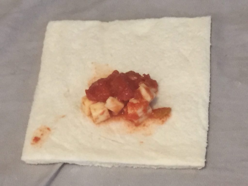 panzerotti de pão de forma