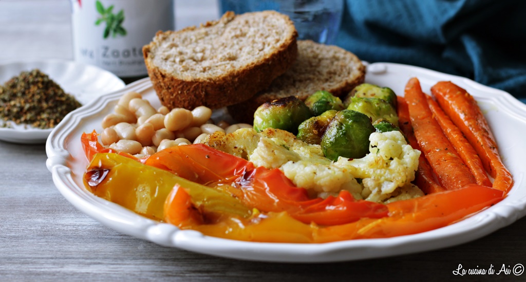 Legumes assados com zaatar