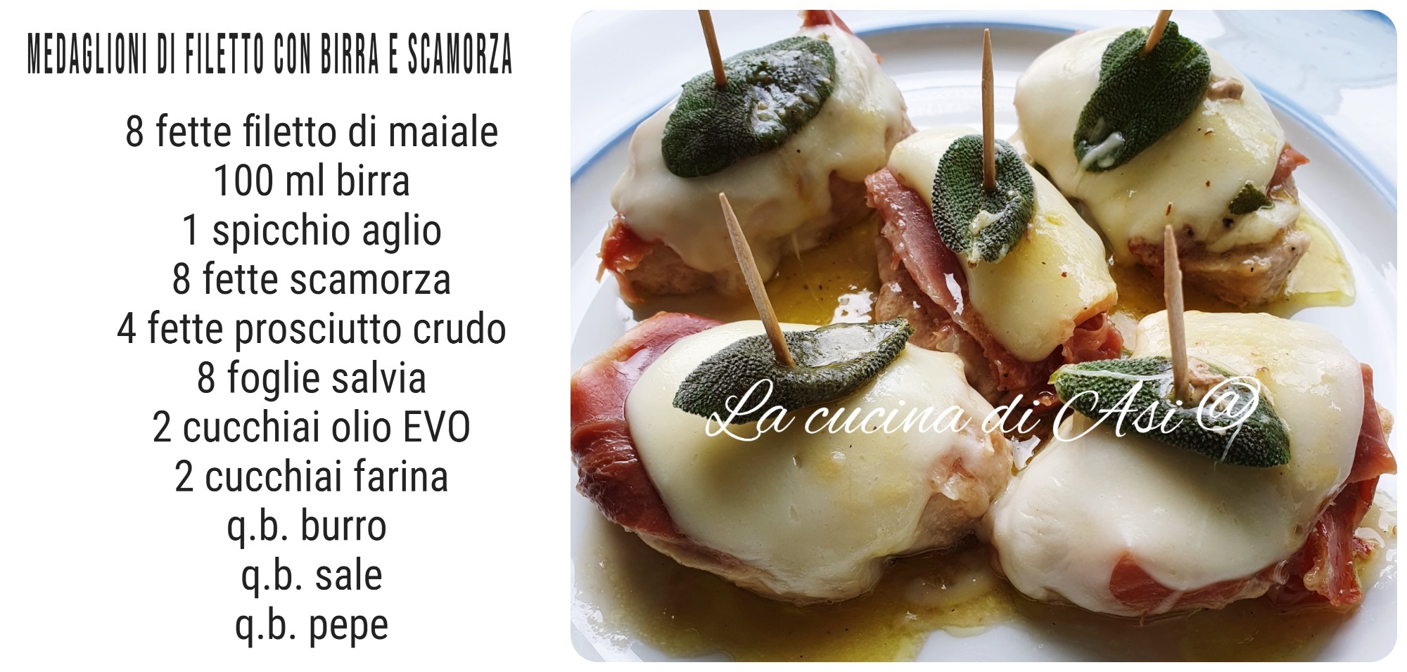 Medalhões de filé com cerveja e queijo scamorza