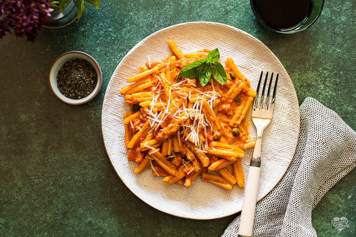 Macarrão à vodka – rápido e cremoso