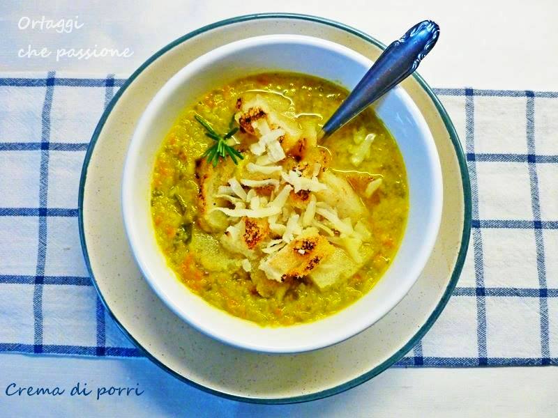 Creme de alho-poró legumes vegetais