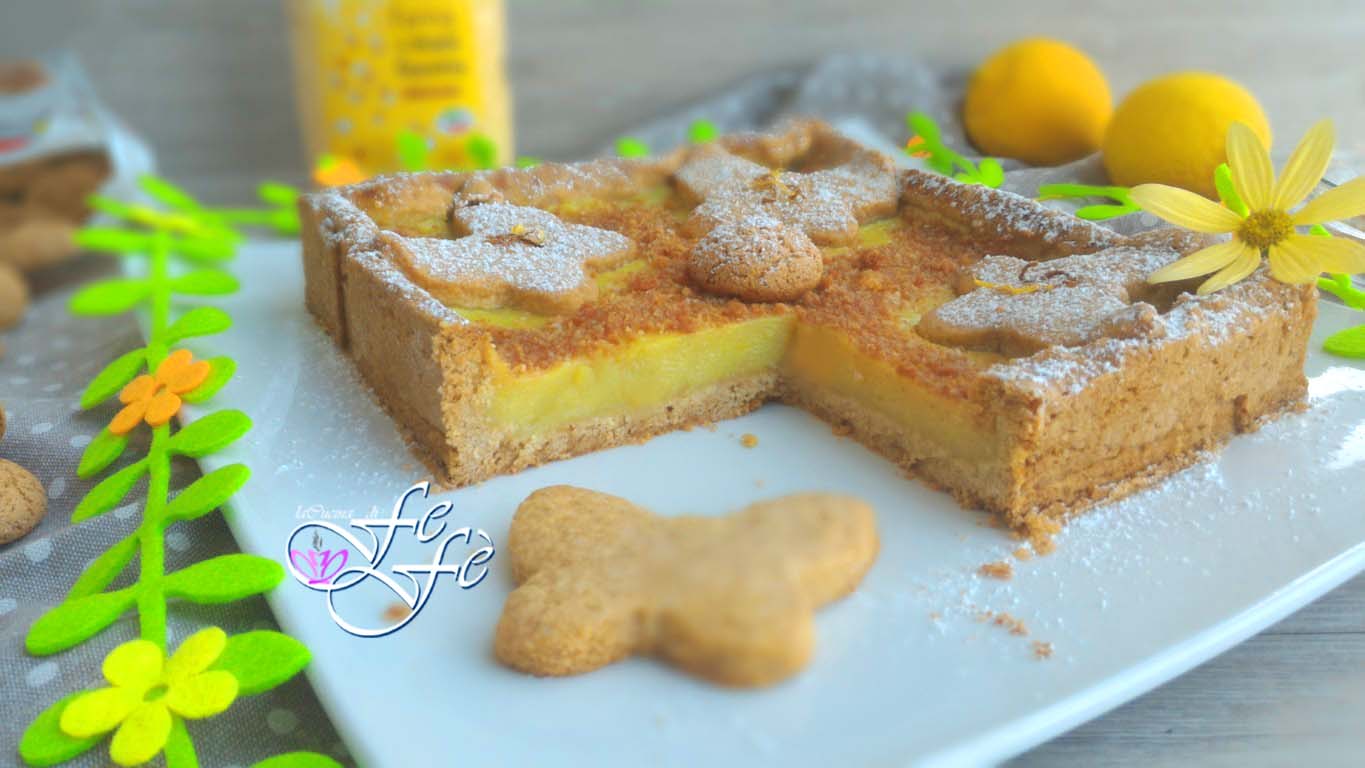 BOLO DE AMARETTI COM CREME VEGANO DE LIMÃO