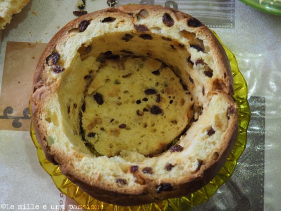 Corte do panettone para rechear