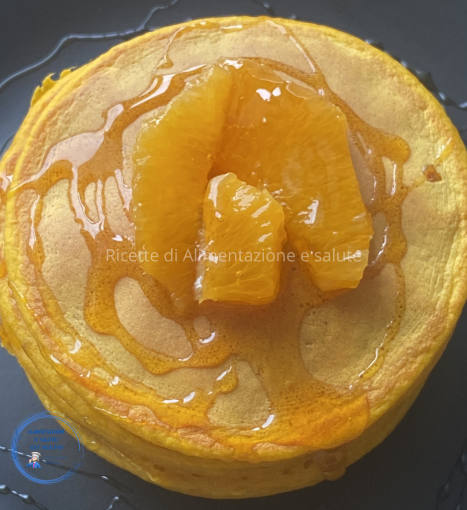 Panqueca de abóbora e laranja sem açúcar