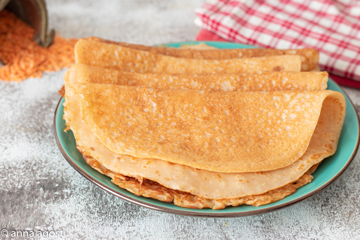 Panquecas de Lentilhas vermelhas Sem Ovos nem farinha