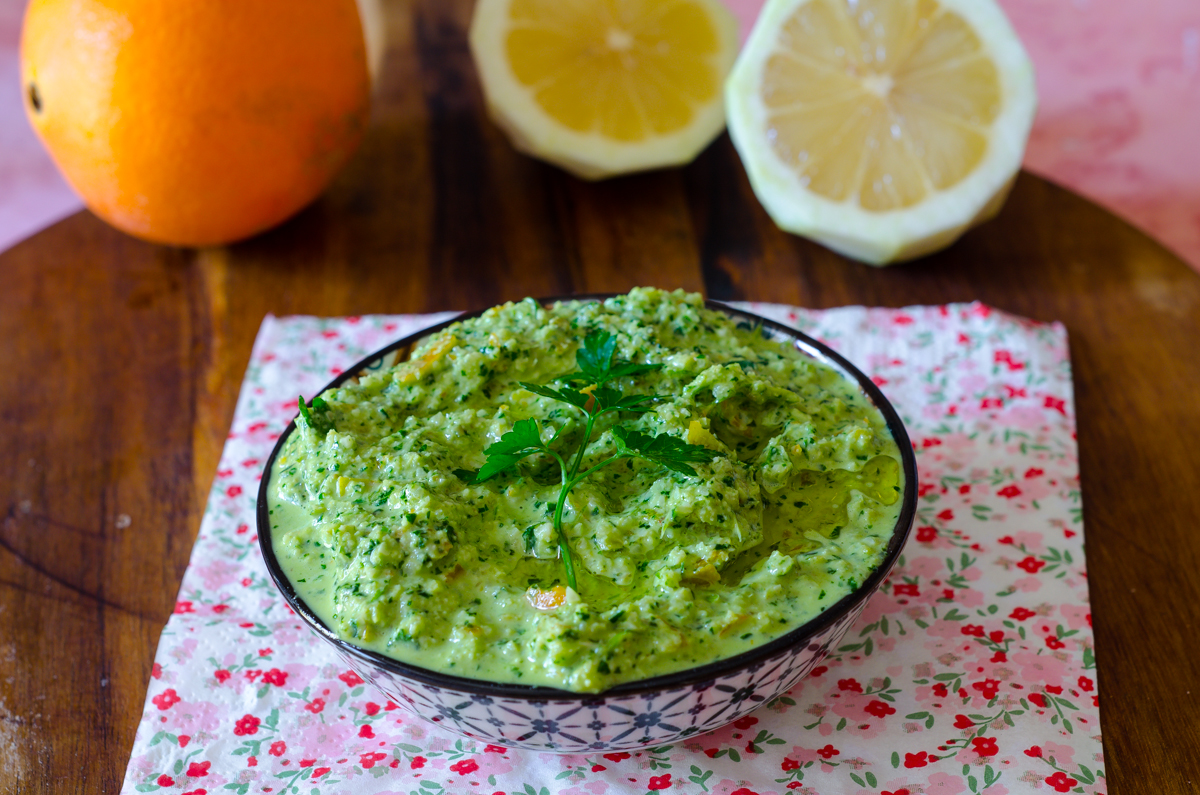 Pesto de frutas cítricas