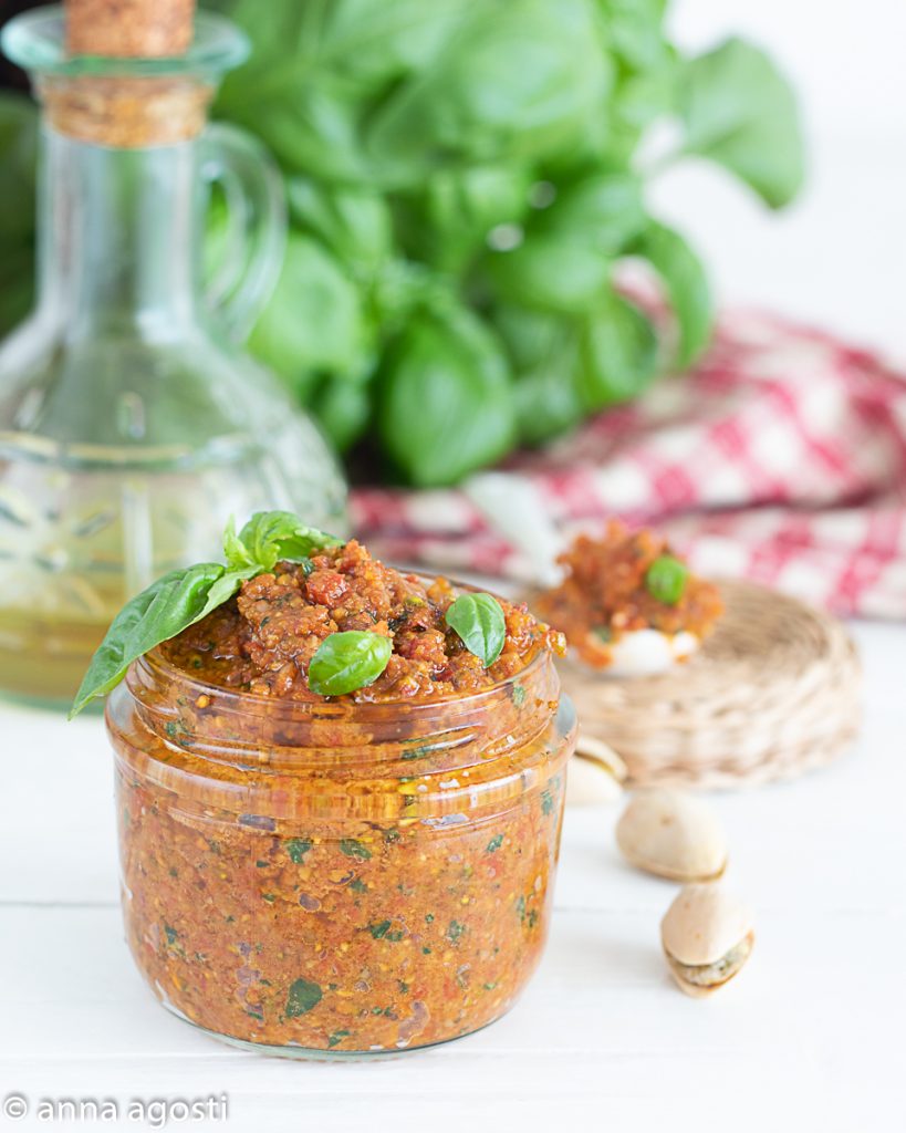 Pesto de tomates secos e pistache