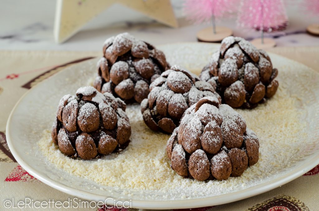 Pinhas de chocolate sem cozimento