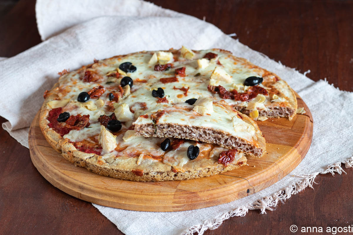 Pizza com farinha de trigo sarraceno