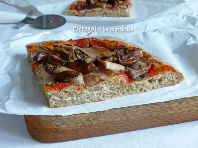 Pizza vegana semi integral com radicchio Vegetais que paixão por Sara