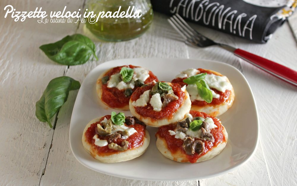 Pizzinhas rápidas na frigideira