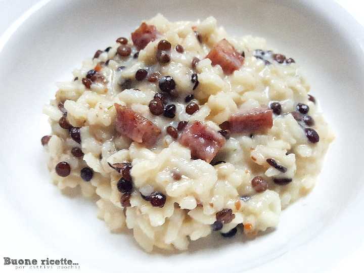 Risoto e lentilhas