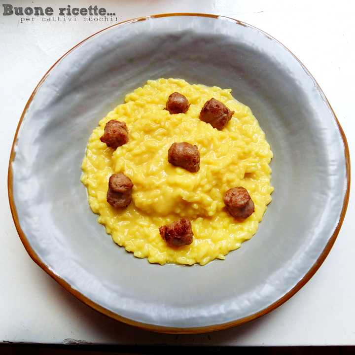 risoto linguiça e açafrão