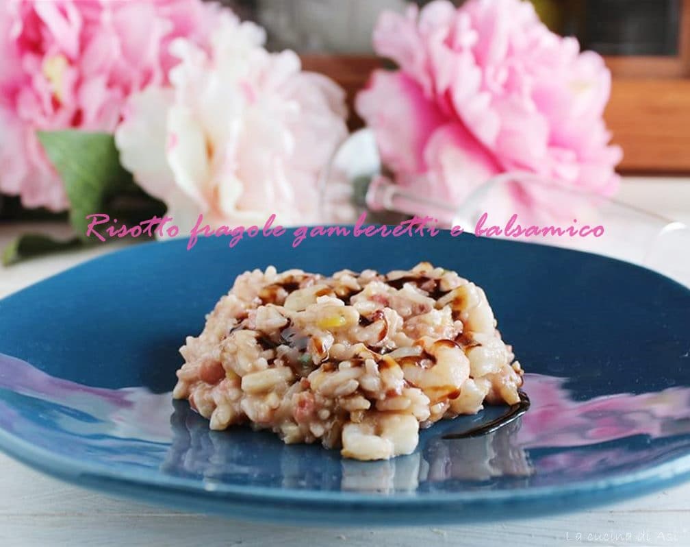 RISOTO MORANGOS CAMARÕES E BALSÂMICO