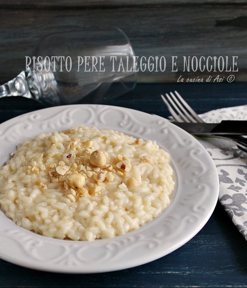 Risoto peras Taleggio e avelãs