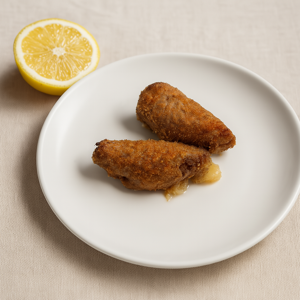 Rolinhos de vitela na fritadeira a ar