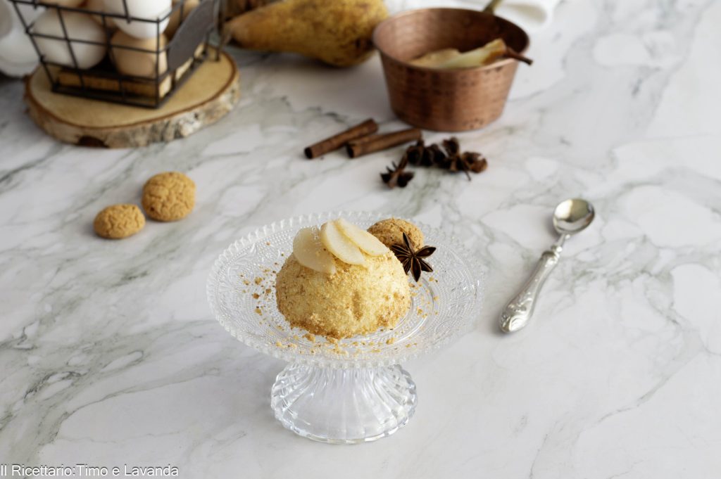 semifreddo de peras e amaretti