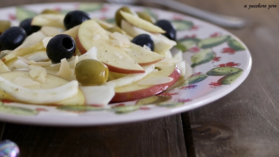 Salada de erva-doce e maçãs com canela e frutas secas