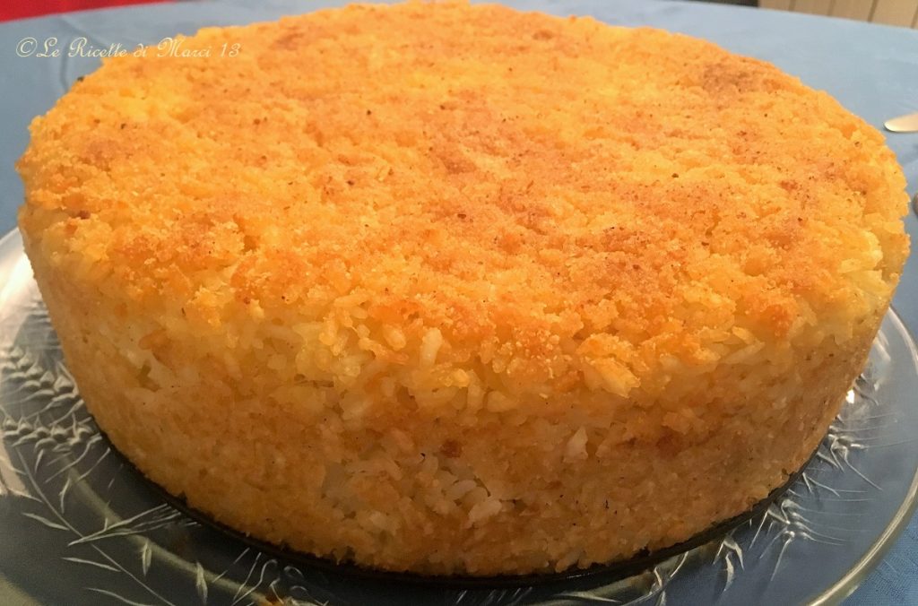 Sartù de arroz (ou timbale) branco