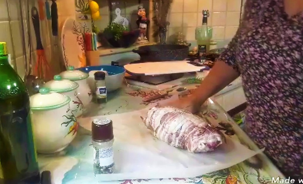 Assado magro de vitela com batatas