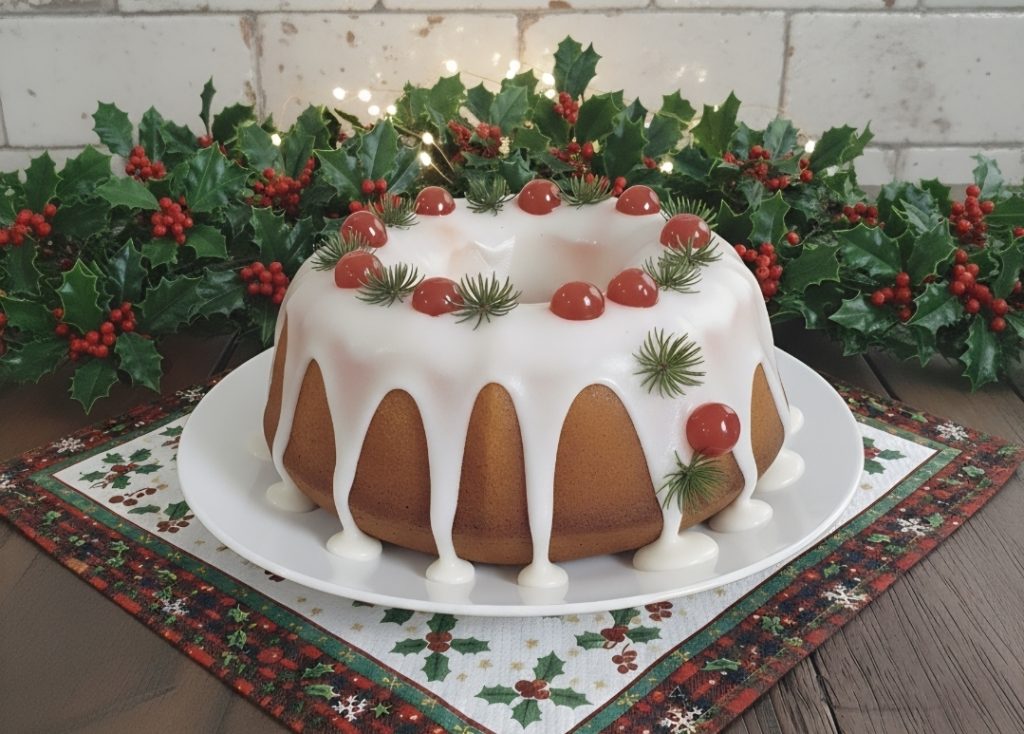 Bolo de Mascarpone Coberto com Glacê