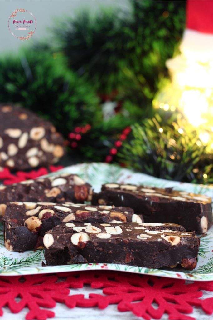 Torrone de chocolate feito em casa