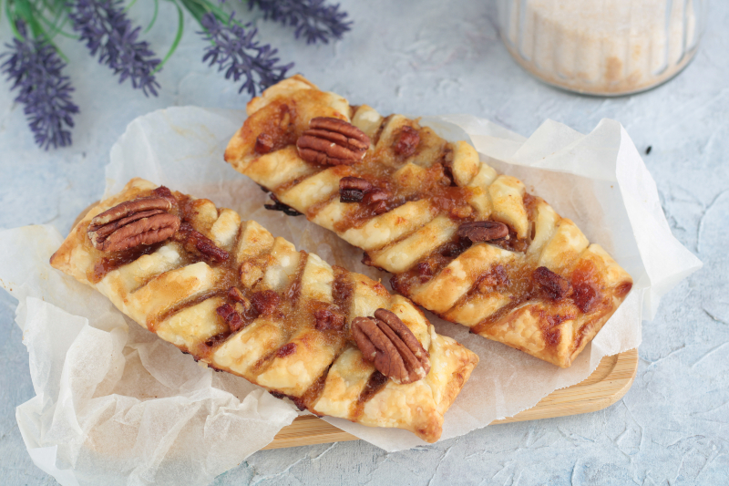 Trancinhas com nozes pecan