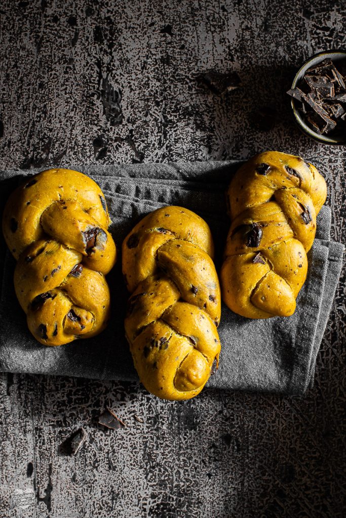 Trancinhas de abóbora com chocolate
