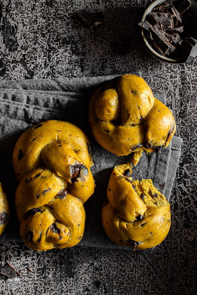 Trancinhas de abóbora com chocolate