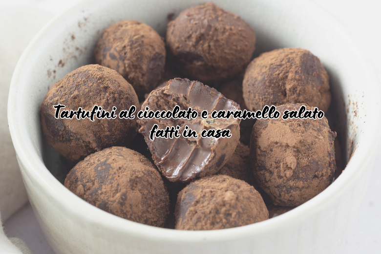 Trufas de chocolate e caramelo salgado feitas em casa