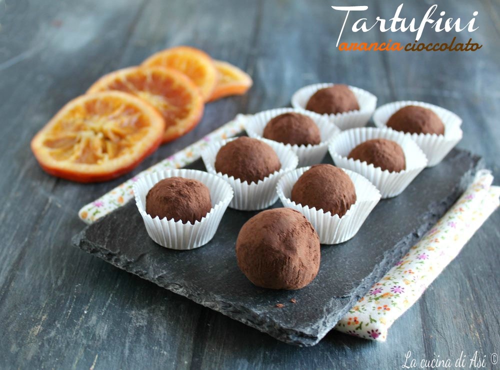 Tartufini arancia e cioccolato