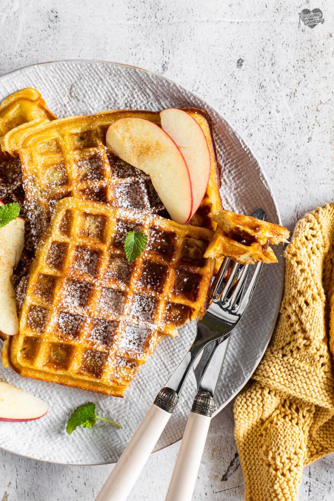 Waffle com maçãs Gala Val Venosta