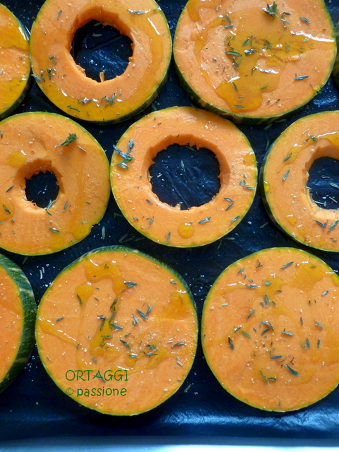 abóbora assada, antes de ir ao forno - Ortaggi che passione by Sara