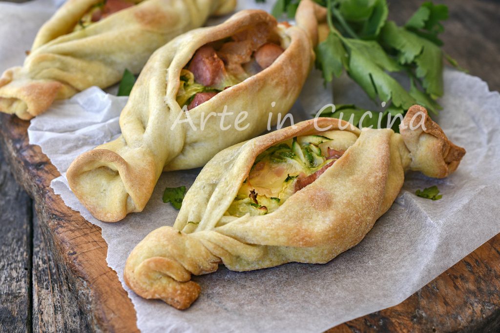 Balas de massa folhada com abobrinha sem manteiga