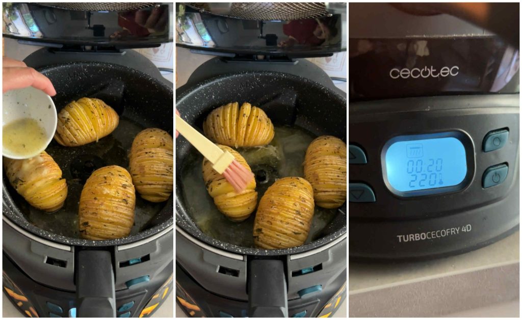 batatas Hasselback ao forno